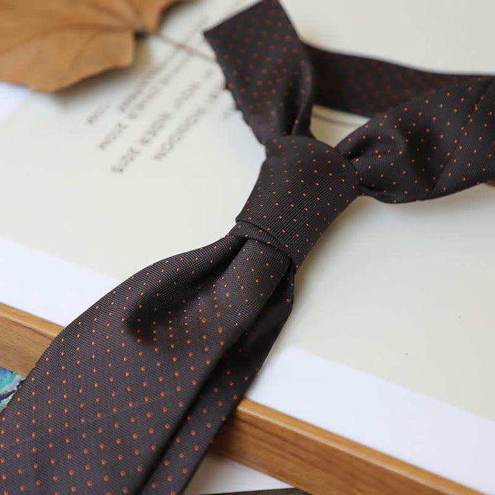 Cravatta da uomo con motivo Paisley a righe della serie Coffee Colors