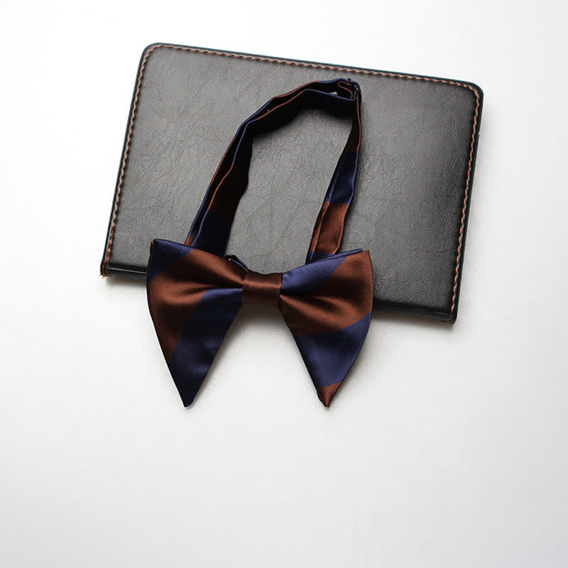 Papillon oversize a righe da college da uomo