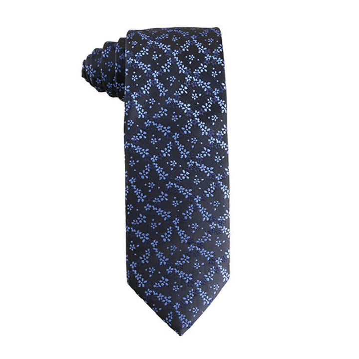 Cravatta da uomo Dynamic Shade of Blue Series - Fiore di campo - image 3