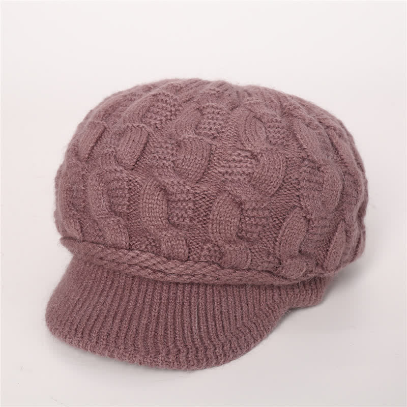 Cappello con visiera e fodera soffice e soffice da donna