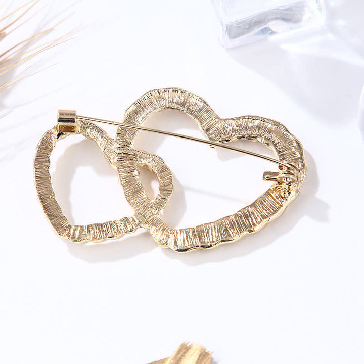 Spilla da donna Double Love Heart To Heart