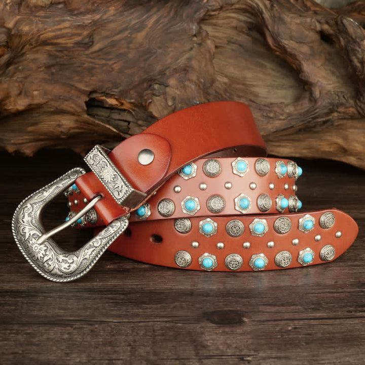 Cintura unisex lussuosa con accenti turchesi imitazione