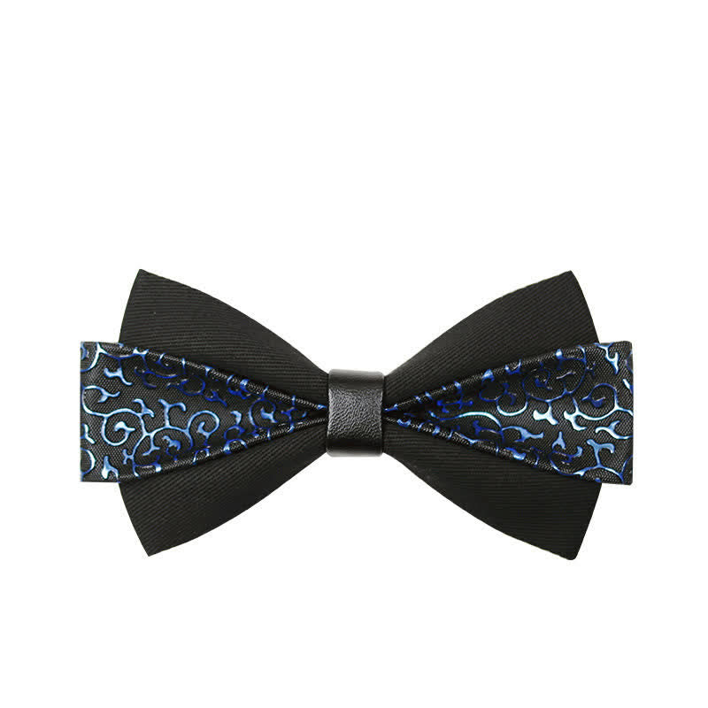 Papillon in pelle PU con fiamma da uomo - Blu - image 0