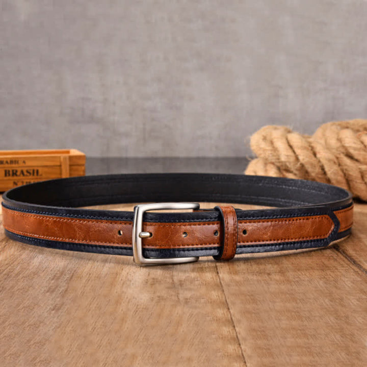 Cintura decorativa in pelle floreale retrò da uomo