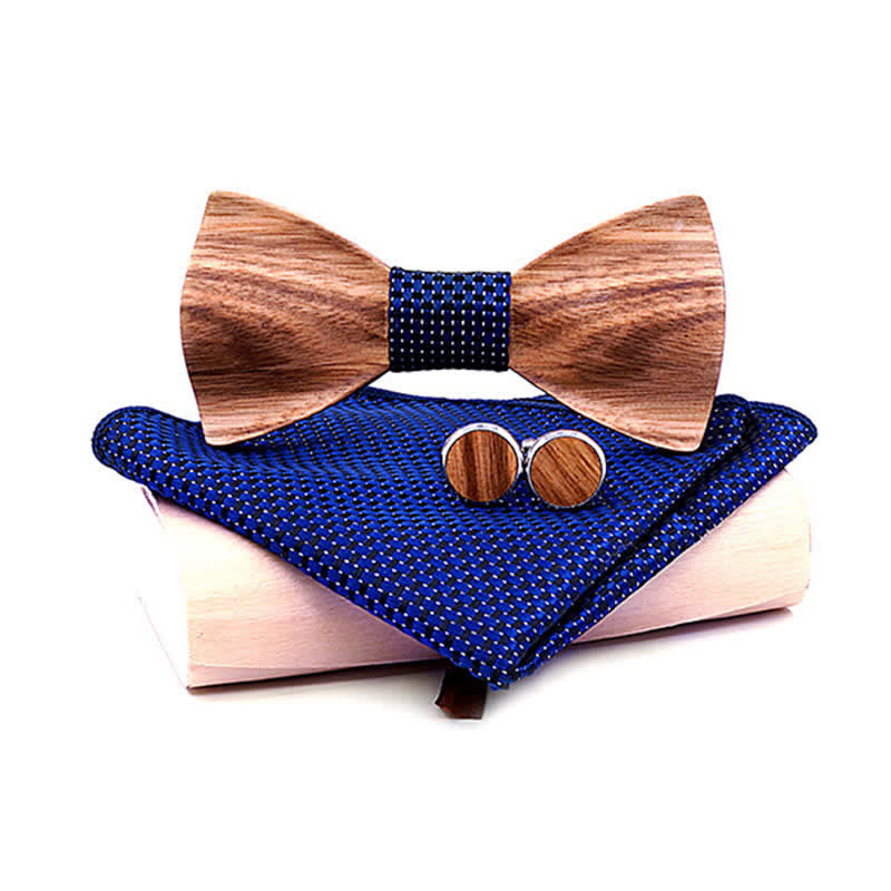 Set di 3 cravatte a farfalla in legno semplici e classiche da uomo - Marina Militare - Stile n. 2 - image 14