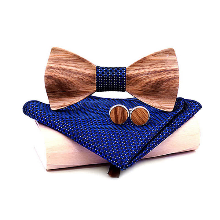 Set di 3 cravatte a farfalla in legno semplici e classiche da uomo - Marina Militare - Stile n. 2 - image 14