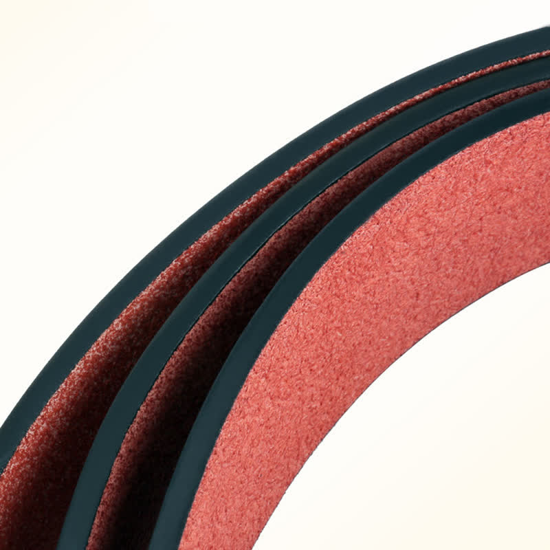 Cintura in pelle con fibbia nera retrò da uomo