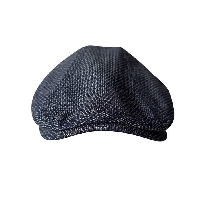 Berretto piatto in lino blu navy del pittore