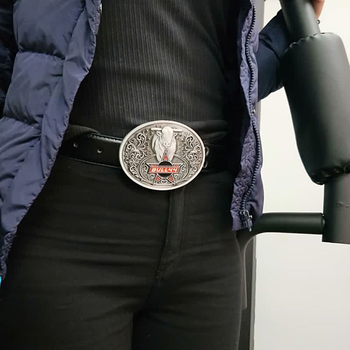Cintura in pelle con fibbia porta birra creativa fai da te Raging Bull da uomo