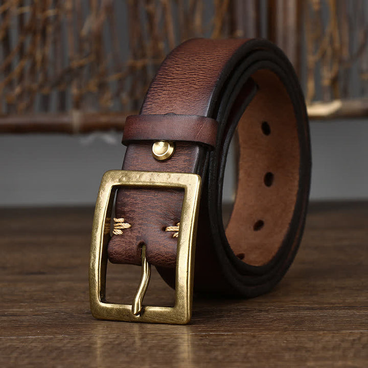 Cintura vintage da uomo con effetto invecchiato e rughe
