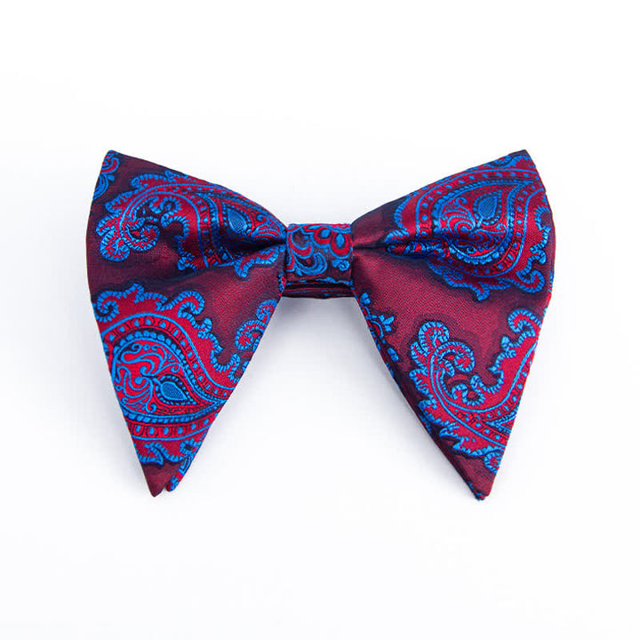 Papillon oversize a punta con motivo Paisley colorato da uomo