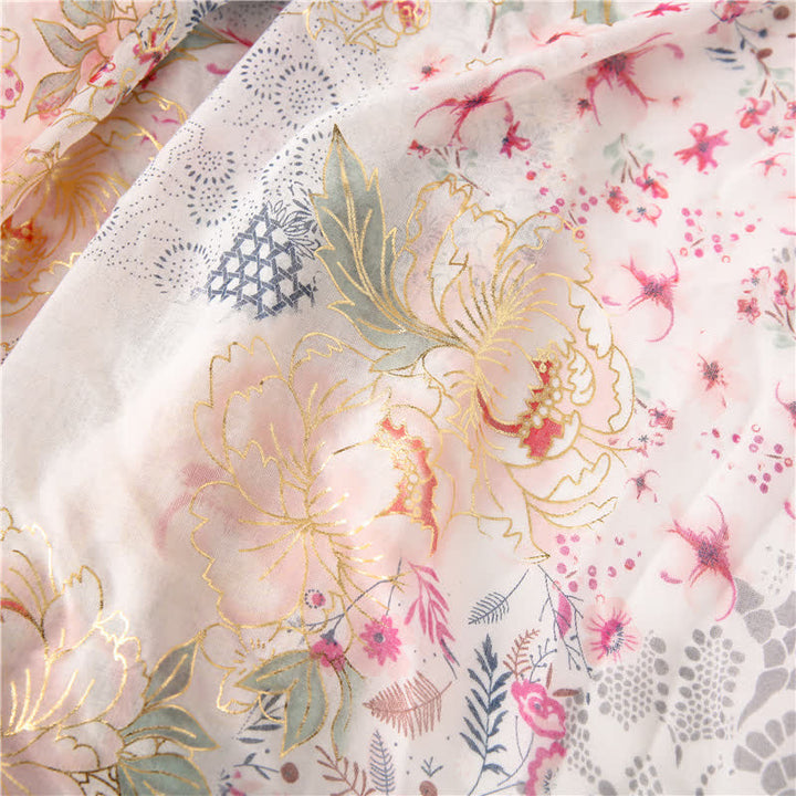 Sciarpa in pizzo floreale sottile in voile da donna