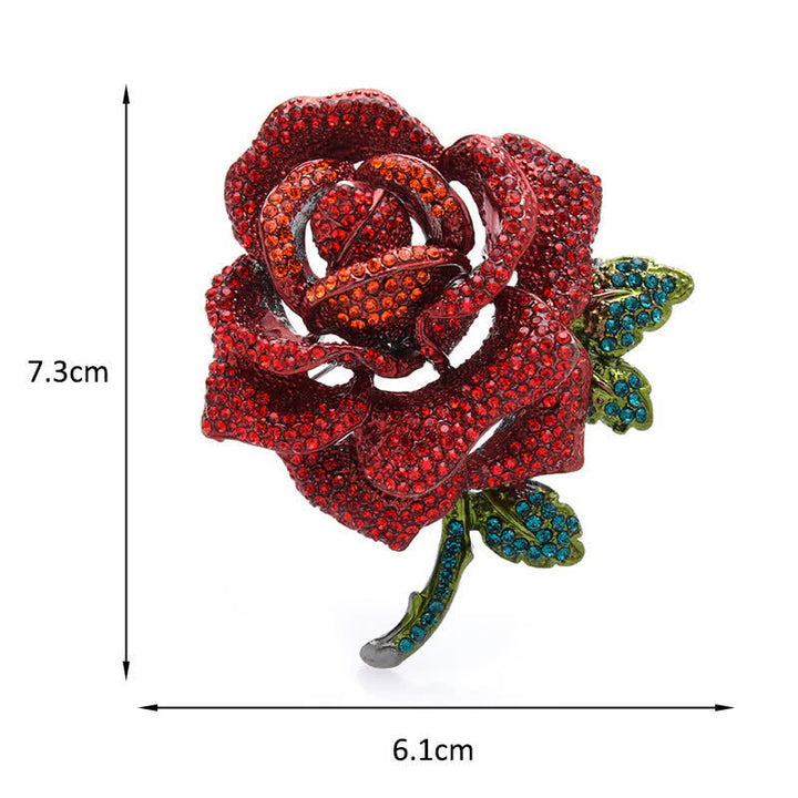 Spilla da donna con strass rosa di classe