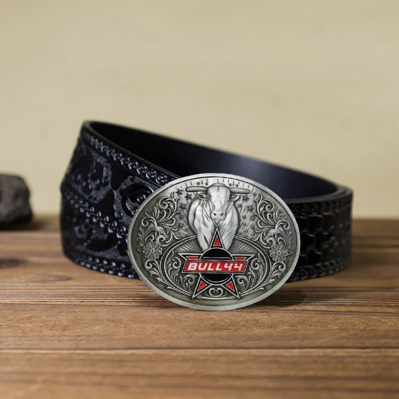 Cintura in pelle con fibbia porta birra creativa fai da te Raging Bull da uomo