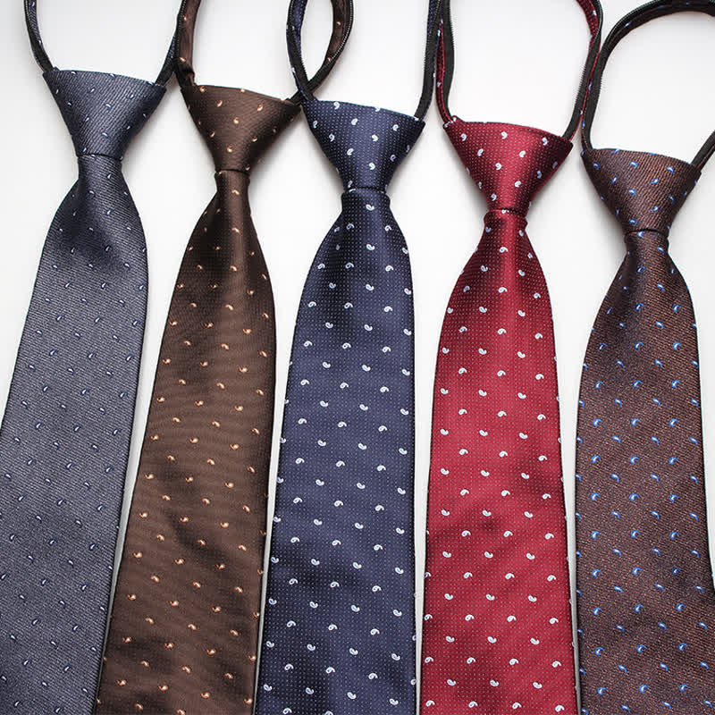 Cravatta con cerniera micro paisley alla moda da uomo - image 0