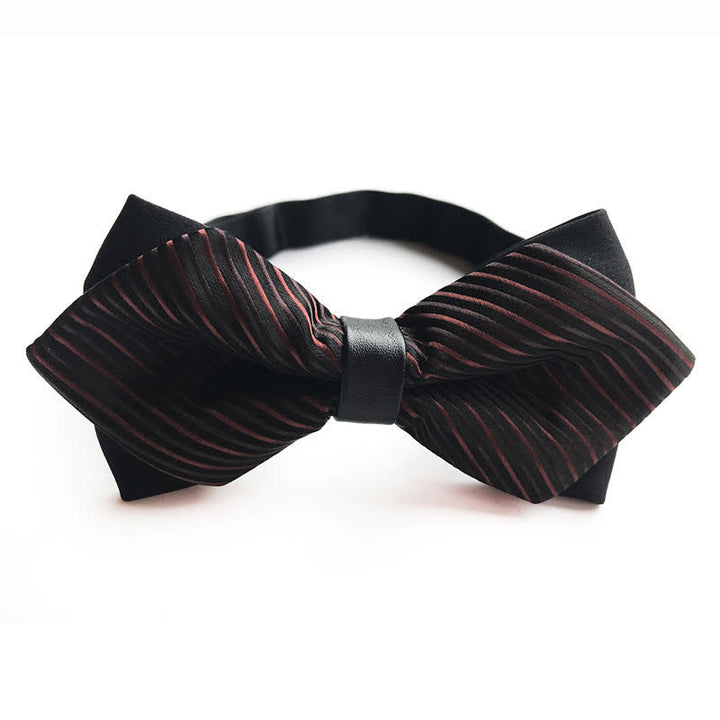 Papillon classico a righe appuntite da uomo