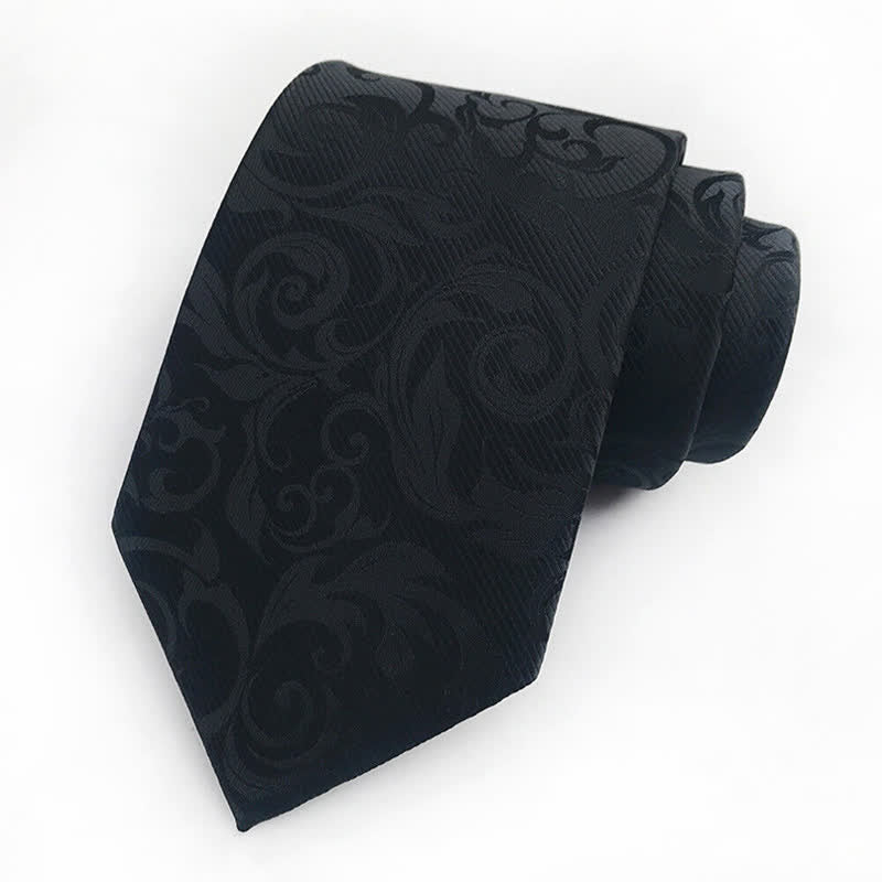 Set di 2 cravatte floreali con motivo a vortice vegetale da uomo - image 5