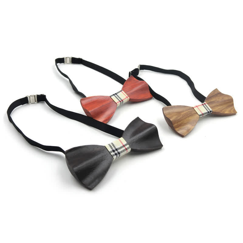 Papillon in legno curvo 3D di classe da uomo