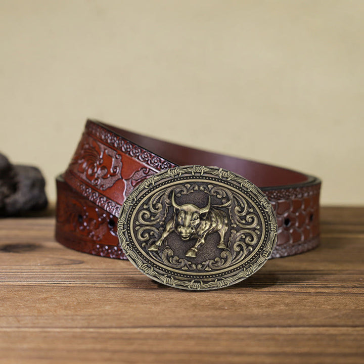Cintura in pelle con fibbia da torero da cowboy fai da te da uomo