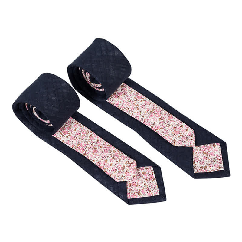 Cravatta da uomo con motivo patchwork floreale a quadri