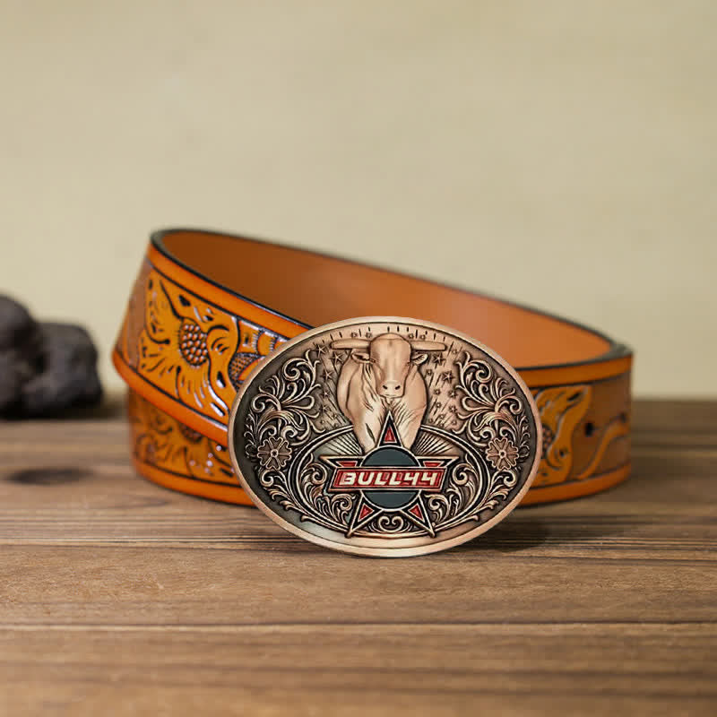 Cintura in pelle con fibbia porta birra creativa fai da te Raging Bull da uomo