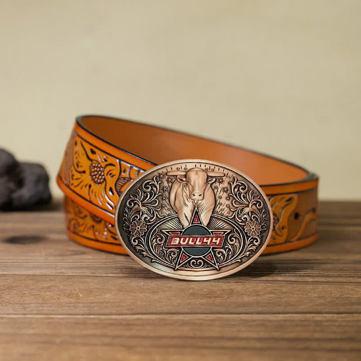 Cintura in pelle con fibbia porta birra creativa fai da te Raging Bull da uomo