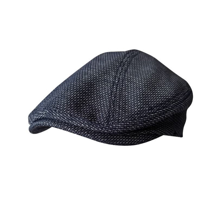 Berretto piatto in lino blu navy del pittore