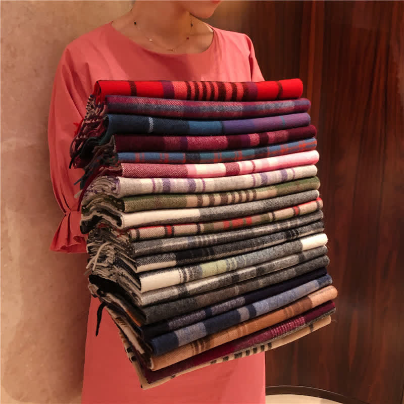 Sciarpa scozzese calda e grande unisex in agnello di Edimburgo - image 0