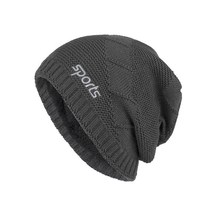 Cappello lavorato a maglia invernale casual in tinta unita - Grigio scuro - Regolabile (21 5/8"-23 5/8") - image 12