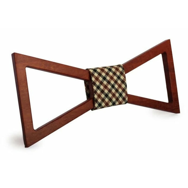 Papillon classico da uomo in legno con cornice