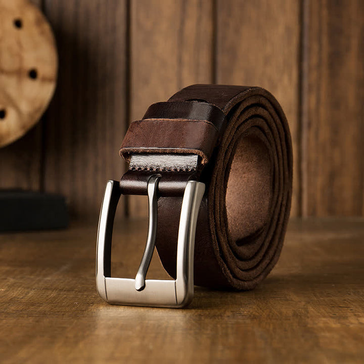 Cintura in pelle personalizzata originale da uomo - Caffè - 46 - image 0
