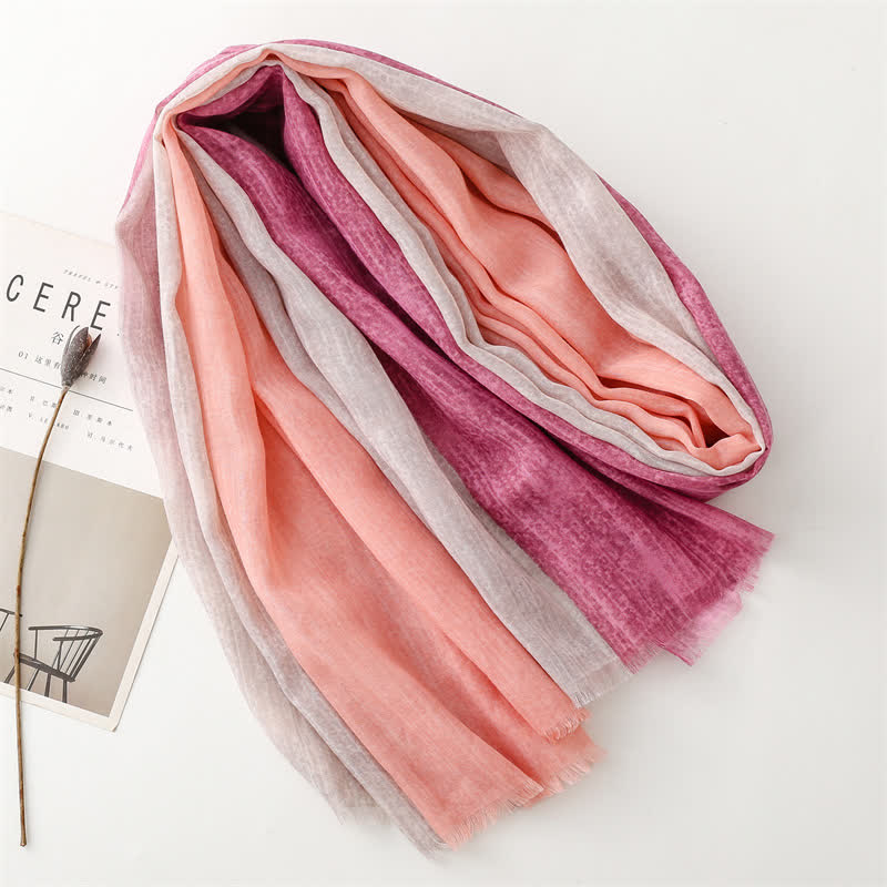 Sciarpa leggera da donna con cuciture colorate miste