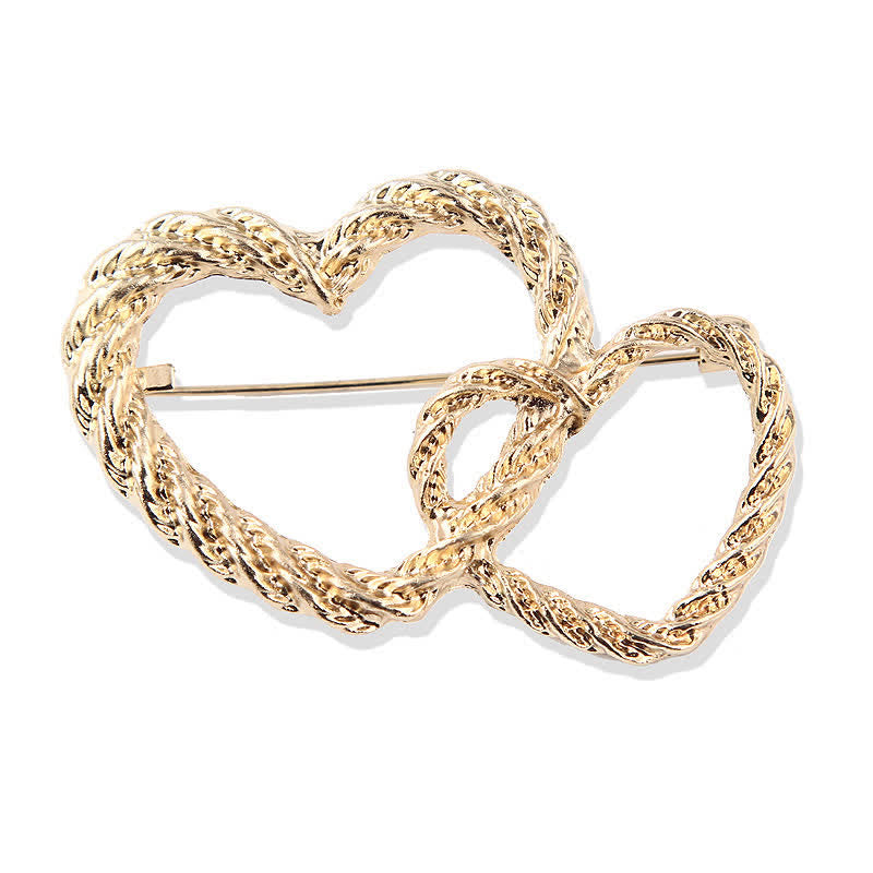 Spilla da donna Double Love Heart To Heart
