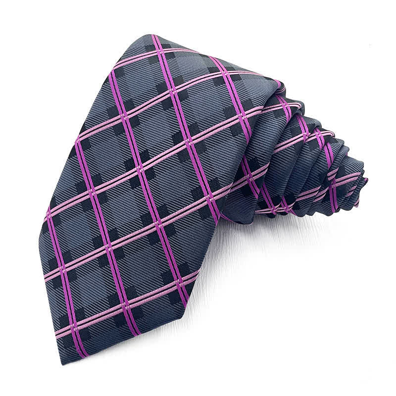Cravatta da uomo elegante a quadri luminosi
