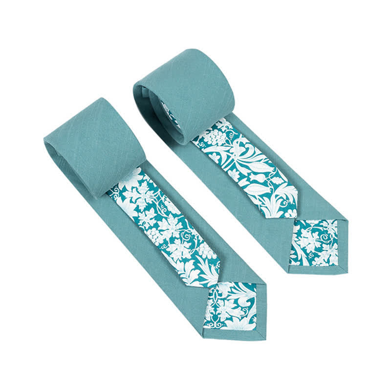 Cravatta da uomo con motivo patchwork floreale a quadri