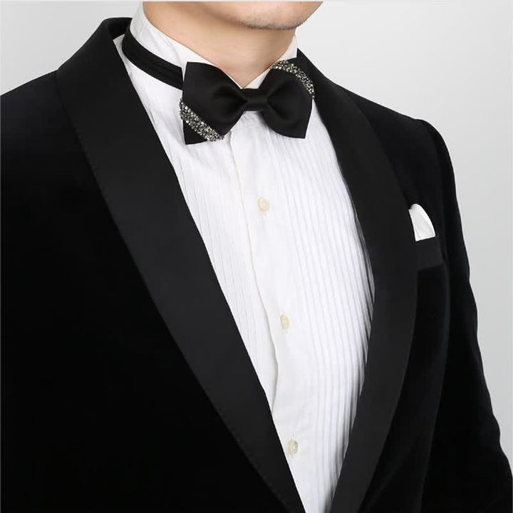 Papillon da sposa con strass di classe da uomo