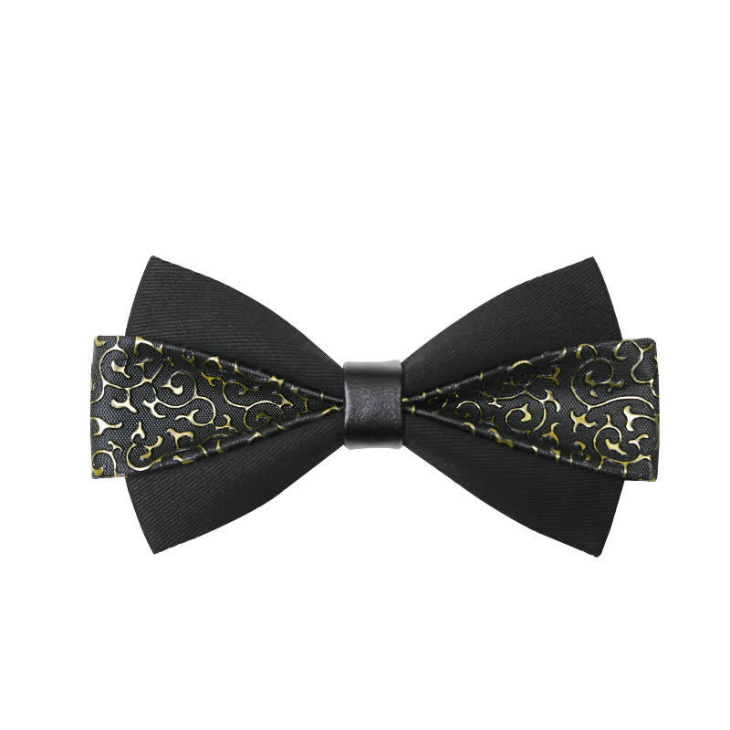 Papillon in pelle PU con fiamma da uomo - Oro - image 4