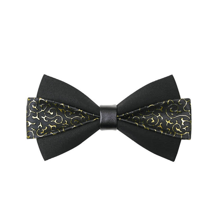 Papillon in pelle PU con fiamma da uomo - Oro - image 4