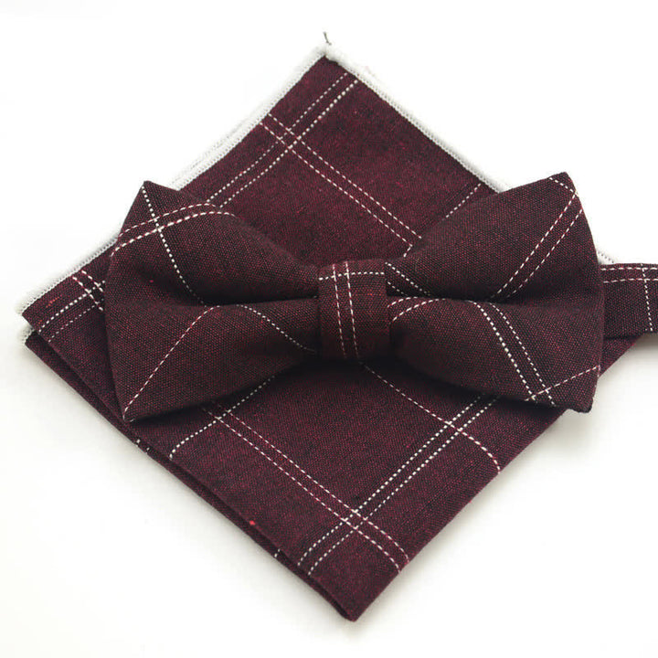 Set di 2 papillon classici a quadri da uomo