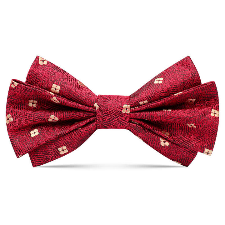 Papillon da uomo con piccoli fiori profumati rossi