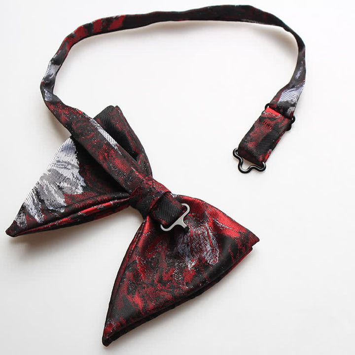 Papillon a punta oversize con motivo floreale astratto da uomo