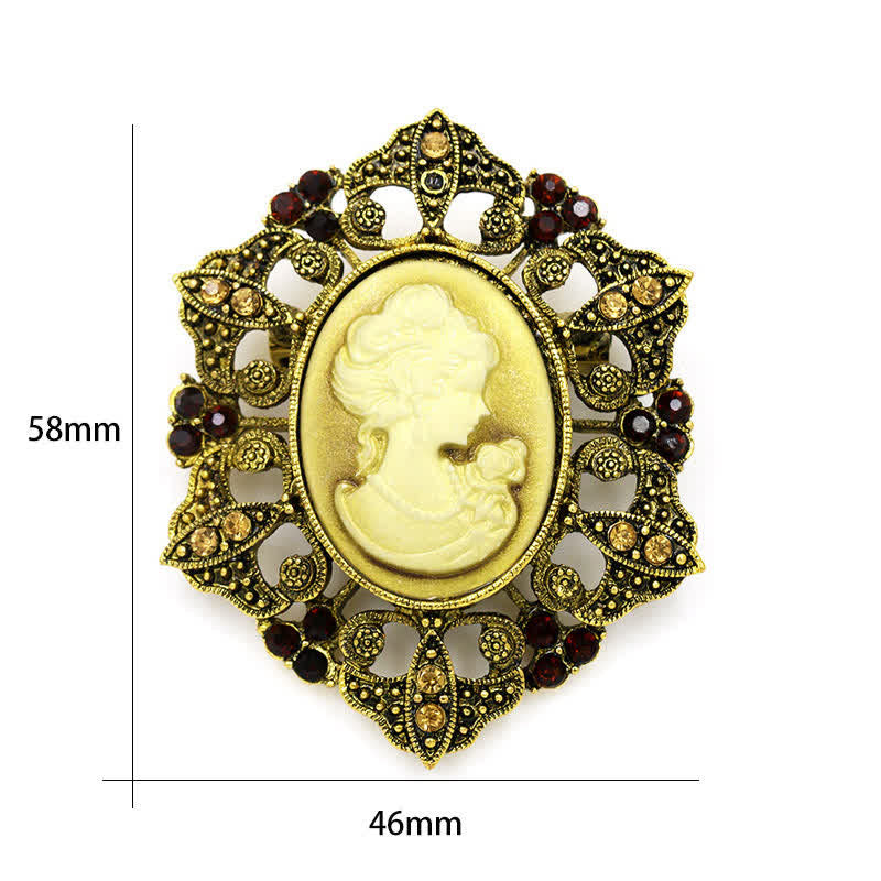 Spilla vittoriana con cammeo classico da donna
