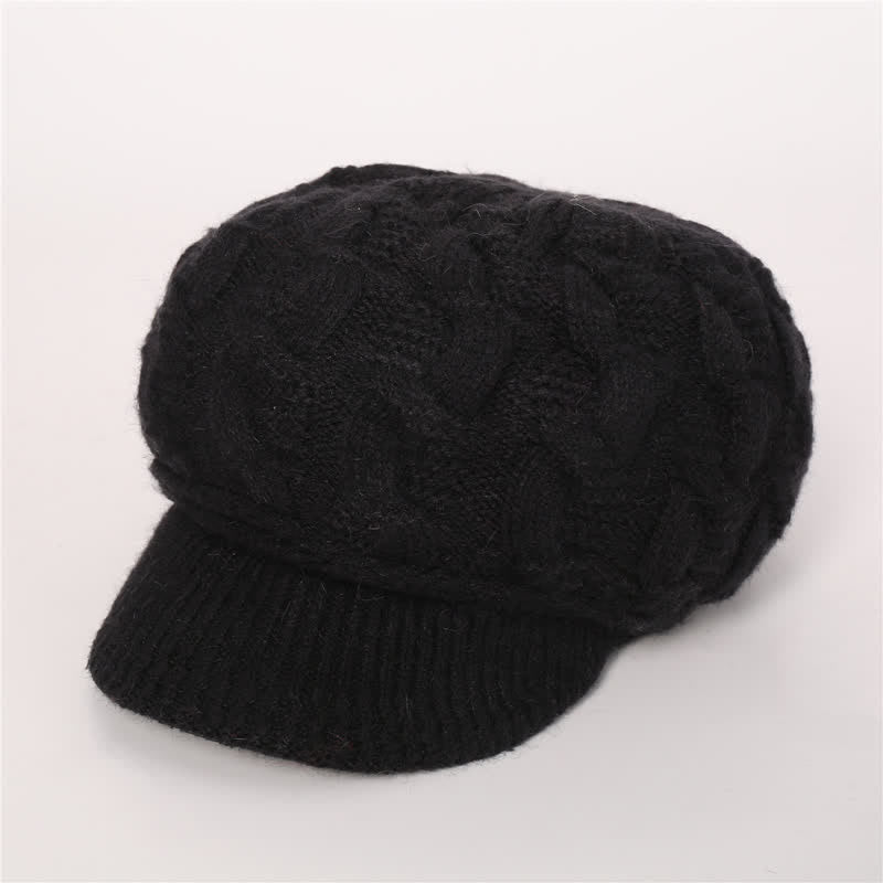 Cappello con visiera e fodera soffice e soffice da donna