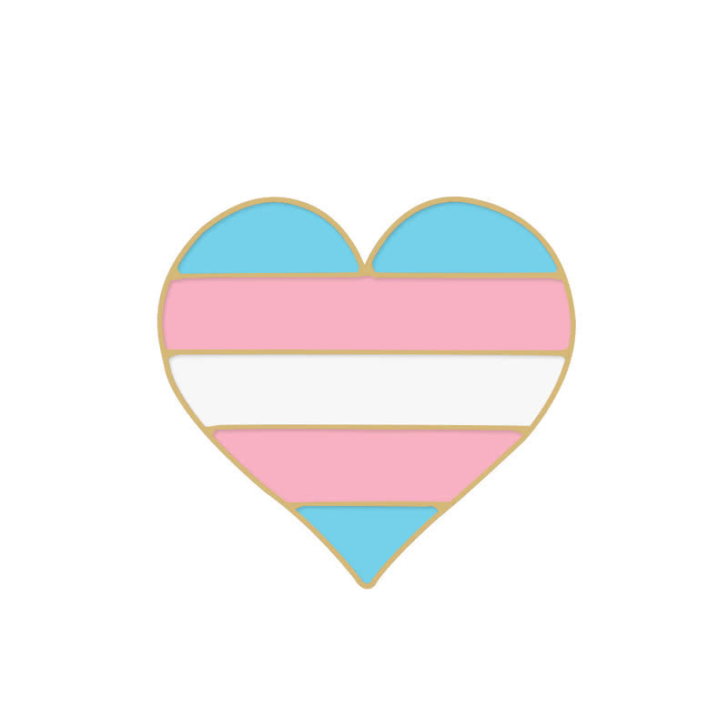 Spilla con bandiera arcobaleno rosa e blu Pride Day da 6 pezzi