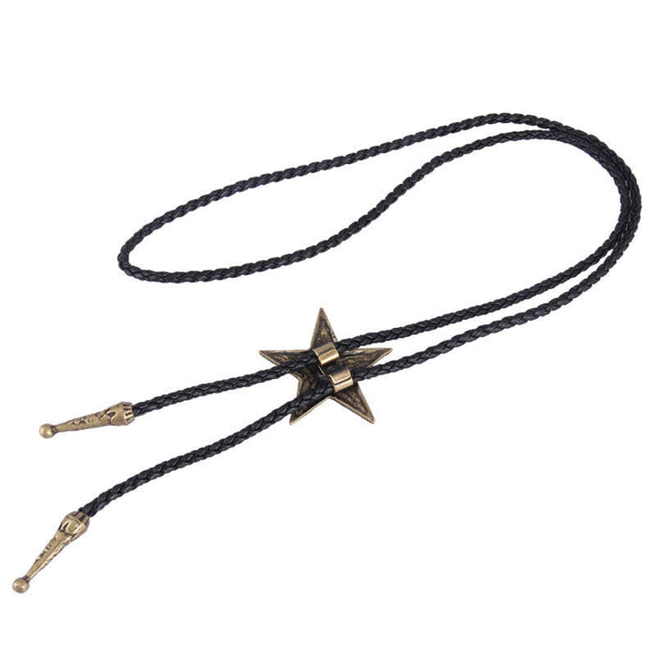 Collana con ciondolo a forma di stella in pietra naturale vintage Bolo Tie