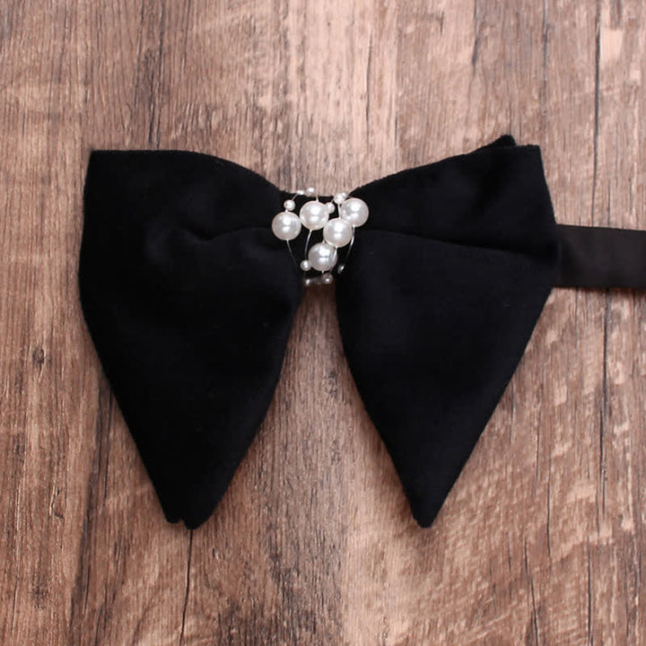 Papillon da uomo con perle nere