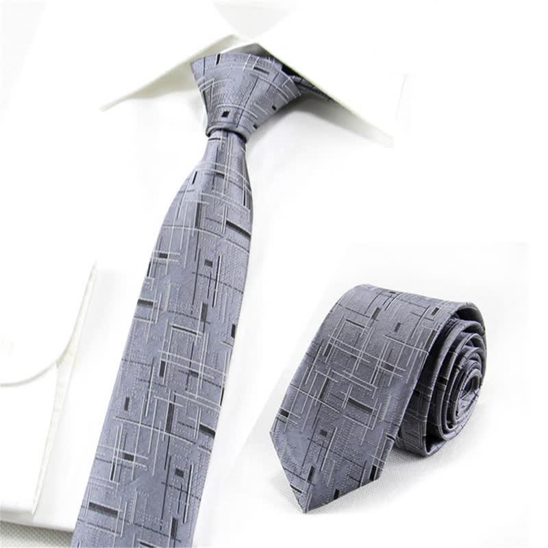Cravatta sottile da uomo, moderna e alla moda, con linee abbaglianti - image 4