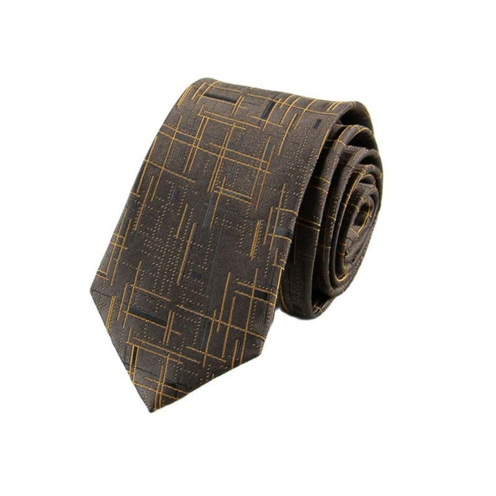 Cravatta sottile da uomo, moderna e alla moda, con linee abbaglianti