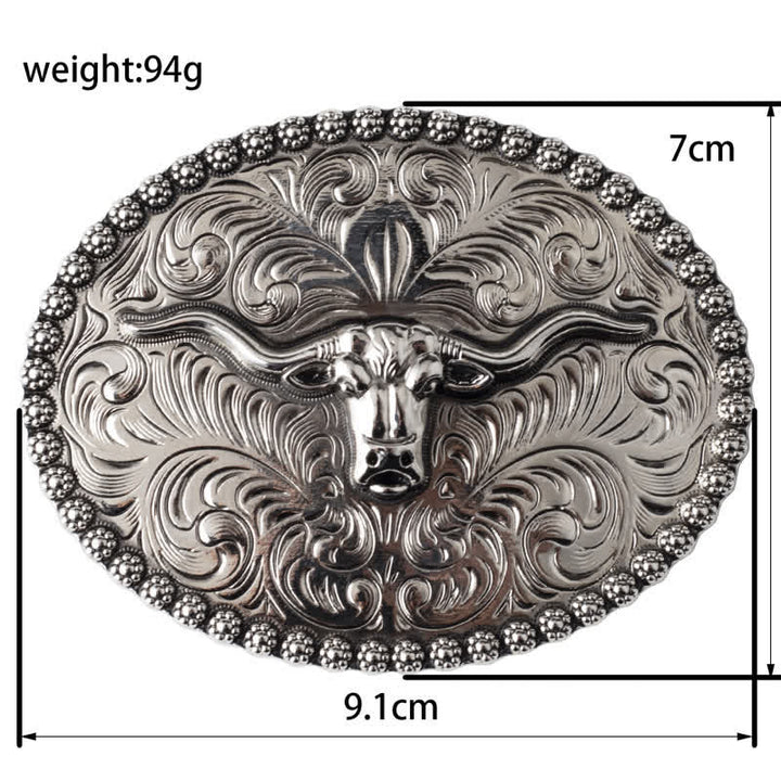 Cintura in pelle da uomo con piuma incisa Bull Jeans