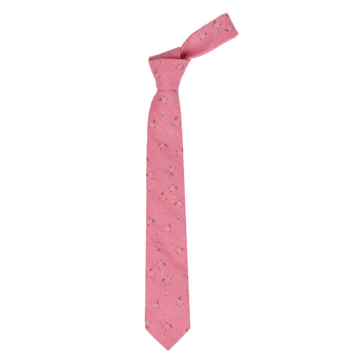 Cravatta sottile elegante floreale da uomo - image 2